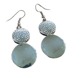 Silver Toned Drop Earrings